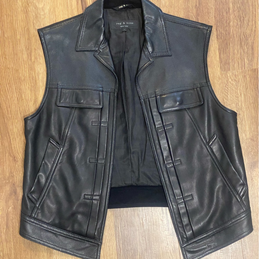 Rag and Bone genuine leather vest NWOT